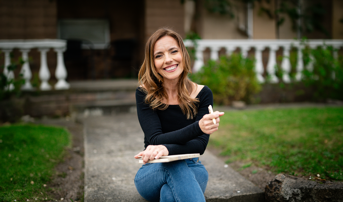 Aggie Gioftsidis reflecting and writing, Inspiration and Insights blog